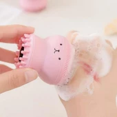 Mini El Yüz Peeling Etkili Cilt Temizleme Fırçası Silikon Temizlenmesi Siyah Nokta Giderici - 6