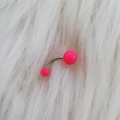 Mat Pembe Göbek Piercingi - 1