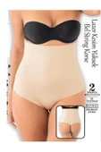Lazer Kesim Yüksek Bel String Toparlayıcı Tanga Külot Korse - 4