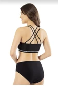 Kadın Yeni Sezon Spor Pedli Siyah Büstiyer - 5