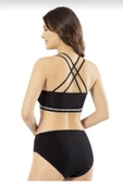 Kadın Yeni Sezon Spor Pedli Siyah Büstiyer - 2