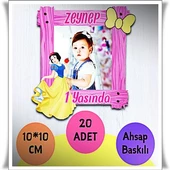 Bebek Çocuk Doğum Günü Resimli Ahşap Magnet 20 Adet a11 thumbnail 1