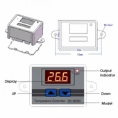 XH-W3001 220V AC Dijital Termostat Akvaryum Kuluçka Modül, Sensör - 3