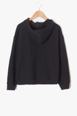 Siyah Erkek Çocuk Kapüşonlu Sweatshirt 19360 - 2