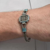 Hz.Süleyman Mührü İşlemeli 925 Ayar Gümüş Erkek Bileklik - 8