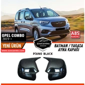 Opel Combo 2019 Sonrası Uyumlu Batman Yarasa Ayna Kapağı Piano Black ABS Plastik Sağ Sol Takım - 1