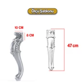 Valenta Plastik Sehpa Ayağı 47 cm Gümüş Gri Renk 1 Adet Mobilya Zigon Çay Orta Sehpası Ayak Ayaklar - 2