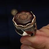 Ayetel Kursi Hat Yazılı 925 Gümüş Erkek Yüzük thumbnail 6