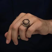 Ayetel Kursi Hat Yazılı 925 Gümüş Erkek Yüzük thumbnail 3