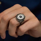 Teşklilatı Mahsusa Armalı 925 Gümüş Erkek Yüzük thumbnail 8