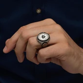 Teşklilatı Mahsusa Armalı 925 Gümüş Erkek Yüzük thumbnail 7