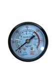 Kompresör Saati Metal Manometre(12 Bar 180psi) Çapı 50mm Bağlantı Çapı 13mm G 1/4 - 1