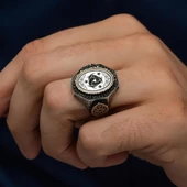 Teşklilatı Mahsusa Armalı 925 Gümüş Erkek Yüzük thumbnail 3