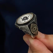 Teşklilatı Mahsusa Armalı 925 Gümüş Erkek Yüzük thumbnail 6