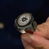 Teşklilatı Mahsusa Armalı 925 Gümüş Erkek Yüzük thumbnail 4