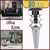Oliva Mobilya Kanepe Koltuk Tv Ünitesi Baza Ayağı Zigon Orta Sehpası Gümüş Ayak Ayakları 20 cm Krom thumbnail 1