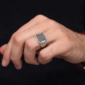 Kordon Modeli Taşsız 925 Gümüş Erkek Yüzük thumbnail 4