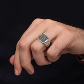 Kordon Modeli Taşsız 925 Gümüş Erkek Yüzük thumbnail 6