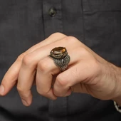 Zultanit Taşlı 925 Gümüş Erkek Yüzük thumbnail 6