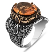 Zultanit Taşlı 925 Gümüş Erkek Yüzük thumbnail 2