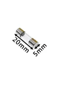 250VAC Cam Sigorta 5x20 mm 6A Max x 1 adet - 2