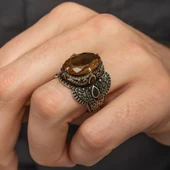 Zultanit Taşlı 925 Gümüş Erkek Yüzük thumbnail 3