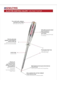 MASTER ELEKTİRİK KONTROL KALEMİ ( DÜZ UÇLU 190mm) YENİ MODEL - 2