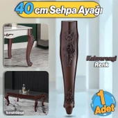 Rosa Plastik Sehpa Ayağı 40 cm Ahşap Desenli Renk Orta Ayak Zigon Sehpa Mobilya Masa Ayakları 1 Adet - 1