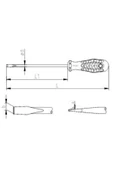 Opak Düz Uçlu Tornavida 3x80 - 2