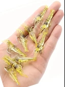Eagenset Silikon Mini Karides Yapay Yem Sarı 4 cm 5 Adet - 1