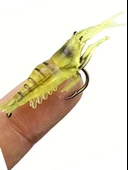 Eagenset Silikon Mini Karides Yapay Yem Sarı 4 cm 5 Adet - 2