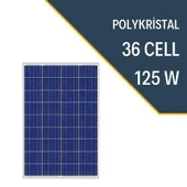 125W POLYKRİSTAL GÜNEŞ PANELİ - 1