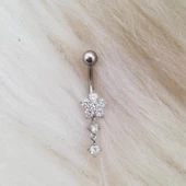 Çiçek Göbek Piercing N3 - 1