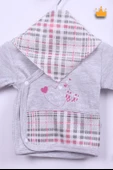 Babyhola %100 Pamuk Bebek Yenidoğan Kareli Zıbın Takım 5'li Set 0-3 Ay Hastane Çıkışı 24120 - 10