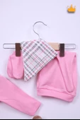 Babyhola %100 Pamuk Bebek Yenidoğan Kareli Zıbın Takım 5'li Set 0-3 Ay Hastane Çıkışı 24120 - 6