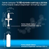 FOMY Köpük Sabun Ankastre Krom Dispenser 1000 ml - 3