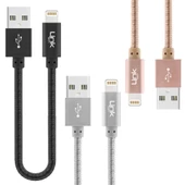 LinkTech K544 Safe Lightning USB Örgü Metal Data/Şarj Kablosu 30cm - 1