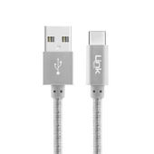 LinkTech K553 Type-C USB Örgü Metal 30cm Data/Şarj Kablosu - 4