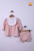Babyhola Kız Bebek Çocuk Müslin Çıkarılabilir Önlüklü Şortlu Elbise 22407 - 7