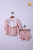 Babyhola Kız Bebek Çocuk Müslin Çıkarılabilir Önlüklü Şortlu Elbise 22407 - 1
