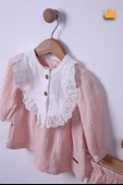 Babyhola Kız Bebek Çocuk Müslin Çıkarılabilir Önlüklü Şortlu Elbise 22407 - 3