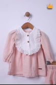 Babyhola Kız Bebek Çocuk Müslin Çıkarılabilir Önlüklü Şortlu Elbise 22407 - 2