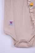 Babyhola %100 Pamuk Kız Bebek Çocuk Dantelli Kaşkorse Atlet Badi 3307 - 11