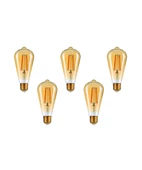 6W Rustik Ampul 2700K (Amber Işık) ST64 - 5 Adet - 1