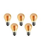 6W Rustik Ampul 2700K (Amber Işık) A60 - 5 ADET - 1