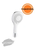WUVERA 3 Fonksiyonlu Beyaz Lüx Duş Başlığı - 1