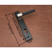 Punch Mat Siyah İnox Lüx Aynalı Yale Çelik Kapı Kolu Sağ Basar Tek Yön thumbnail 2