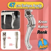 Valenta Plastik Sehpa Ayağı 47 cm Krem Kahve 1 Adet Mobilya Zigon Çay Orta Sehpası Ayak Ayakları - 1