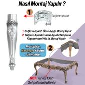 Rosa Plastik Sehpa Ayağı 40 cm Gümüş Renk Orta Ayak Zigon Sehpa Mobilya Masa Ayakları 1 Adet Gri thumbnail 5