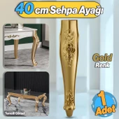 Rosa Plastik Sehpa Ayağı 40 cm Gold Altın Renk Orta Ayak Zigon Sehpa Mobilya Masa Ayakları Altın - 1